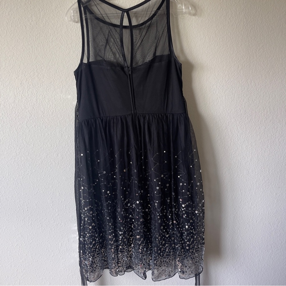 Rue+ Black Sequin Mesh Overlay Dress | Size 1X | Party Dress - Picture 2 of 7